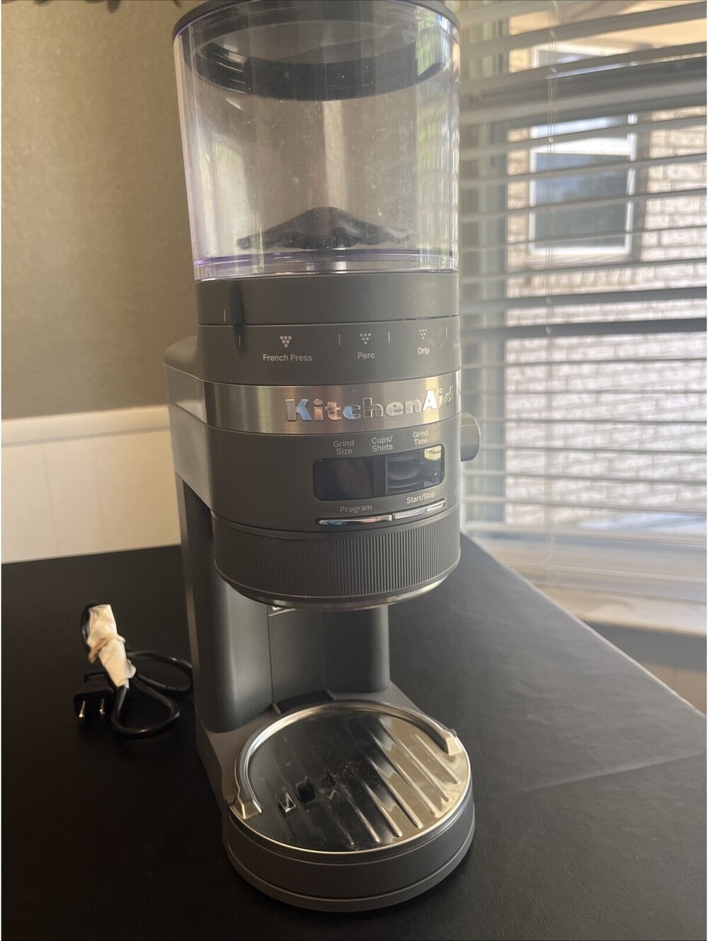 Kitchen Aid Burr Coffee Grinder Tested Working Gray - Very Clean - Power Tested